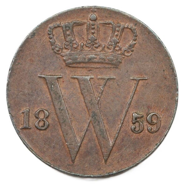 Halve cent 1859. Zfr/ Pr.