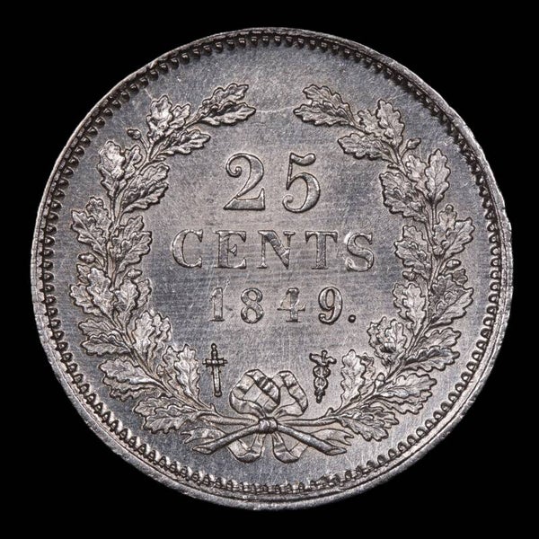 25 cent 1849. Unc.