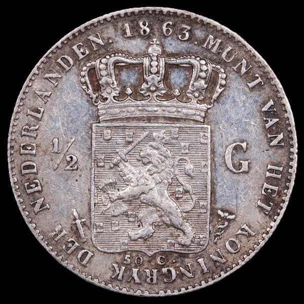 Halve gulden 1863. Zfr.