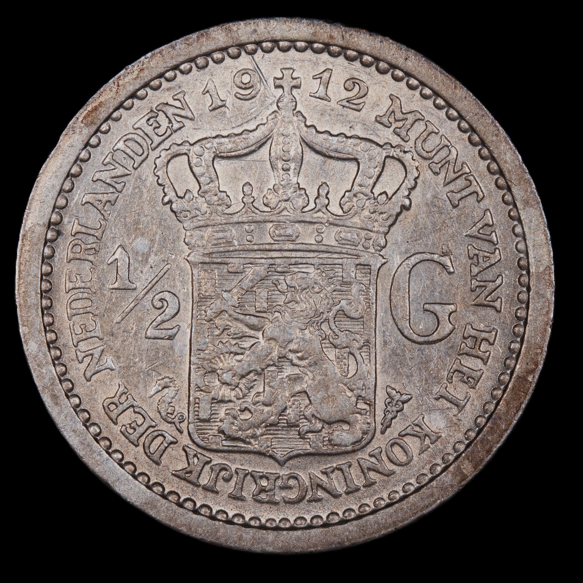 Halve gulden 1912. Zfr/ Pr.