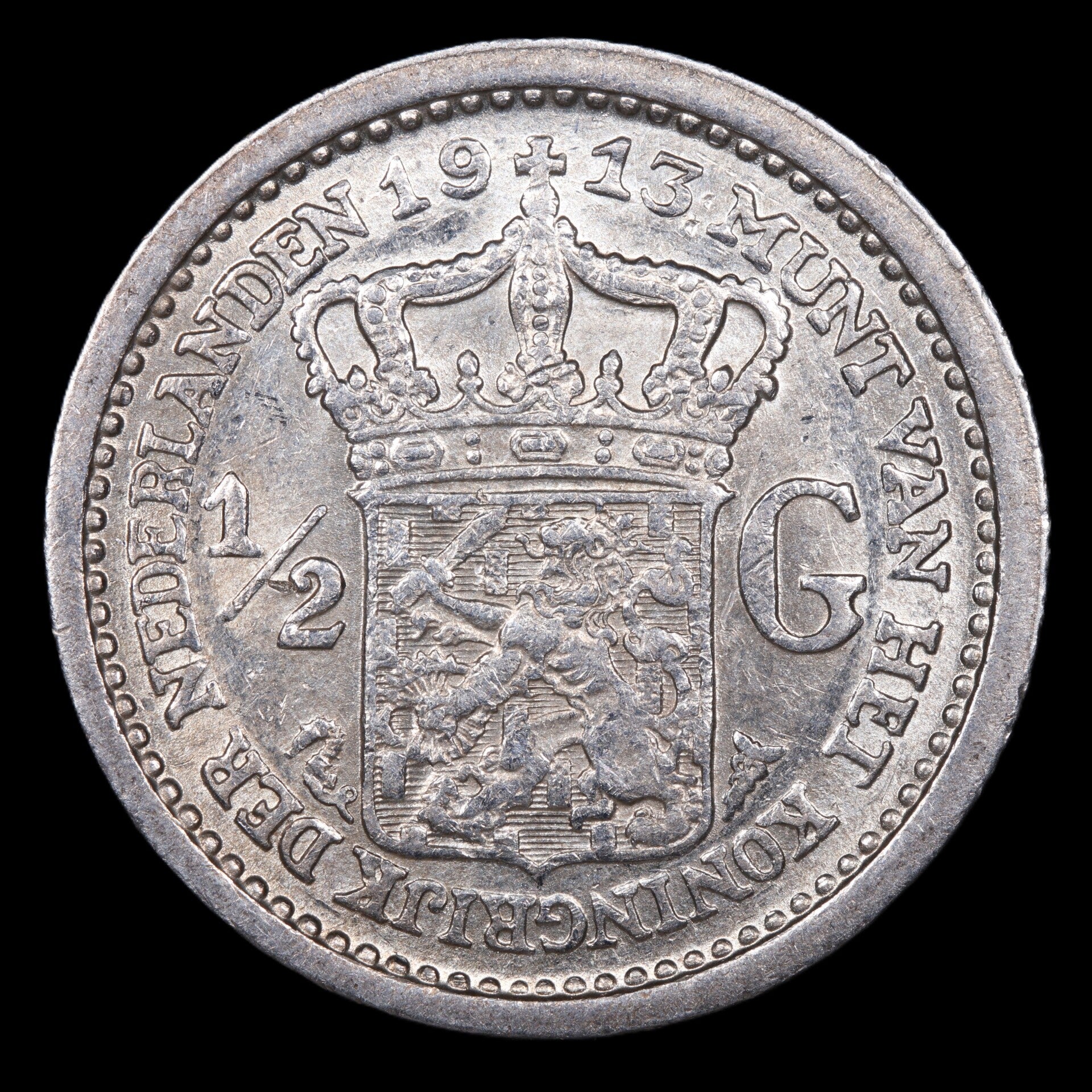 Halve gulden 1913. Zfr.
