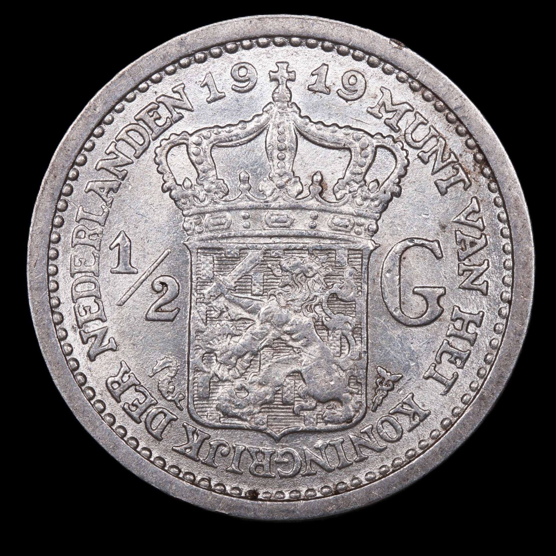 Halve gulden 1919. Zfr.