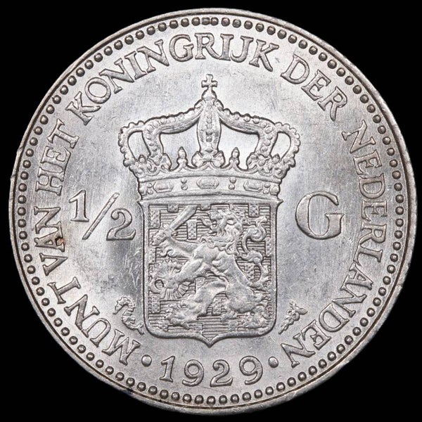 Halve gulden 1929a. Unc.