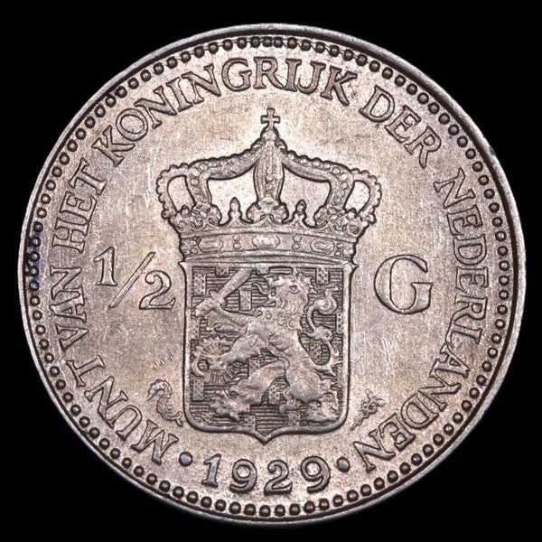 Halve gulden 1929b Parel. Pr.