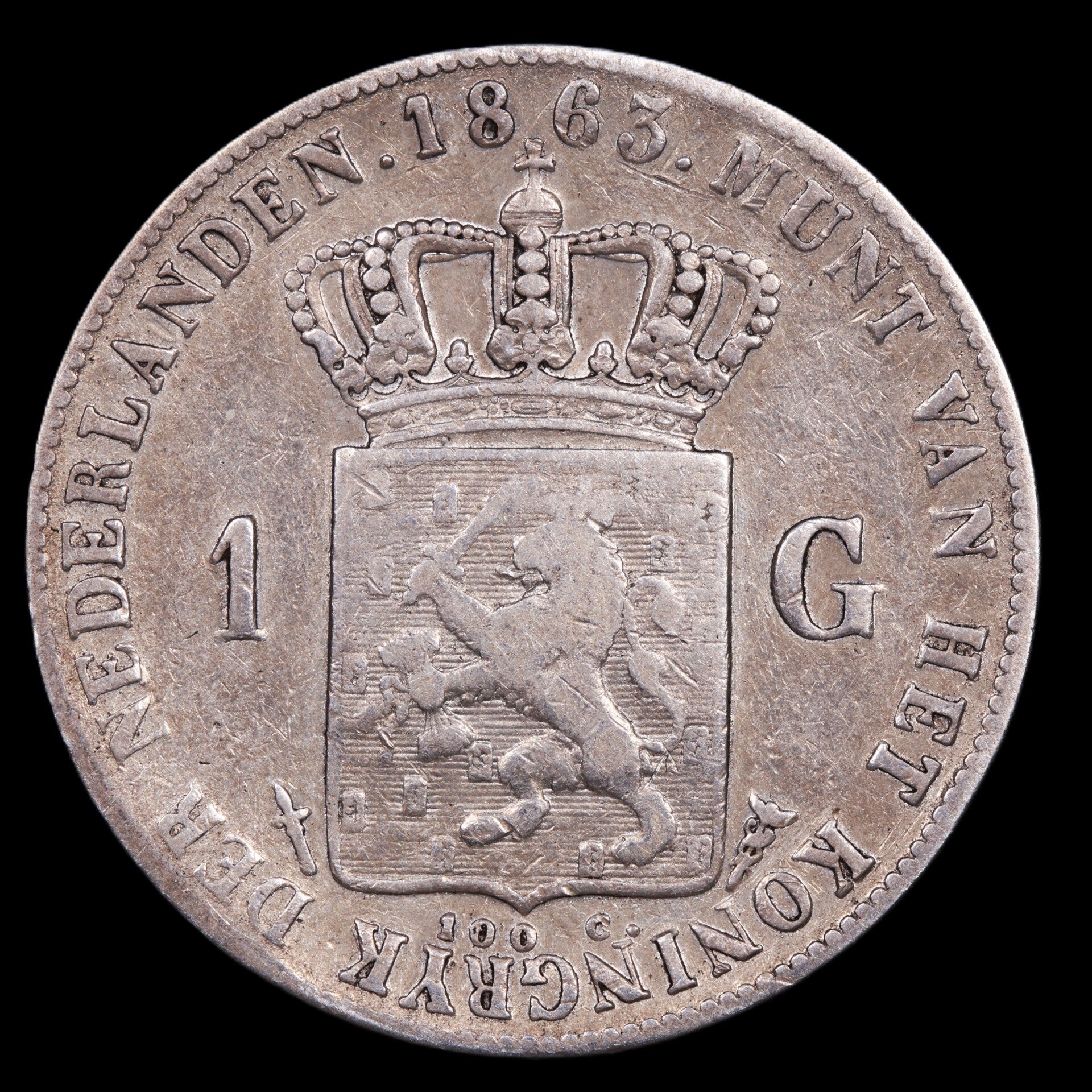 Gulden 1863. Fr/ Zfr.