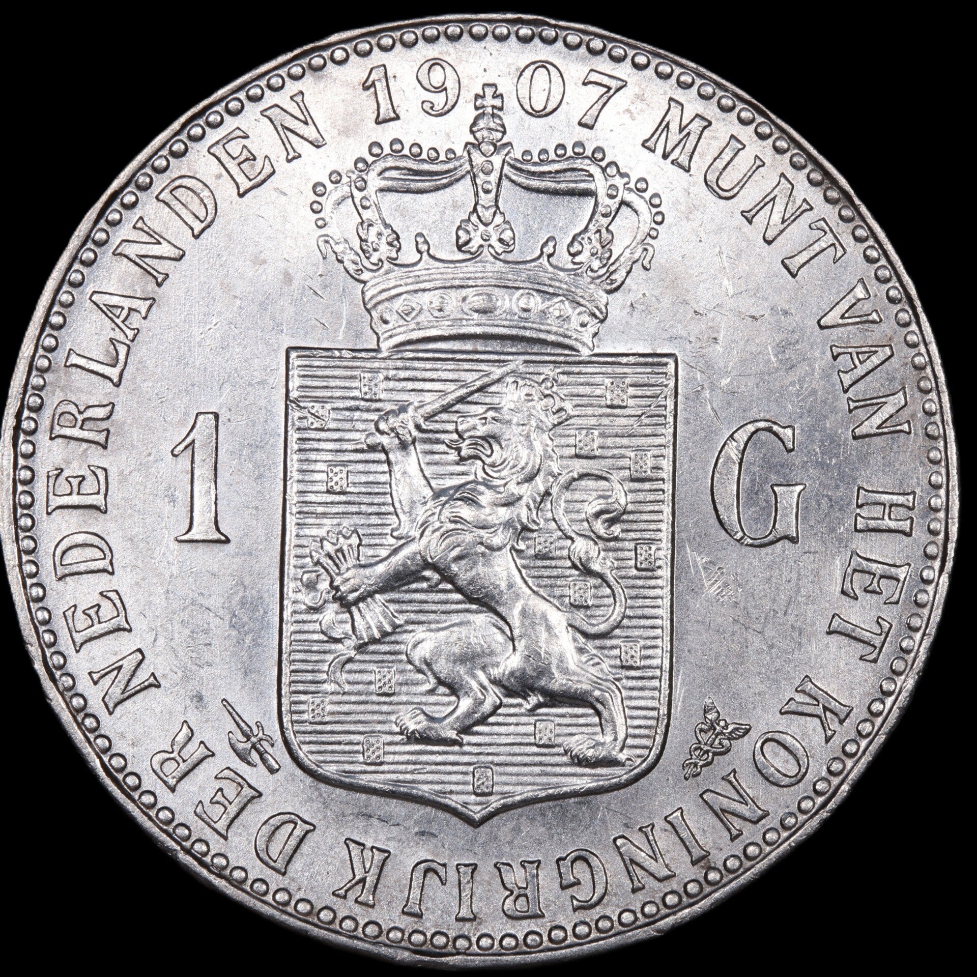 Gulden 1907. Pr/ Unc.