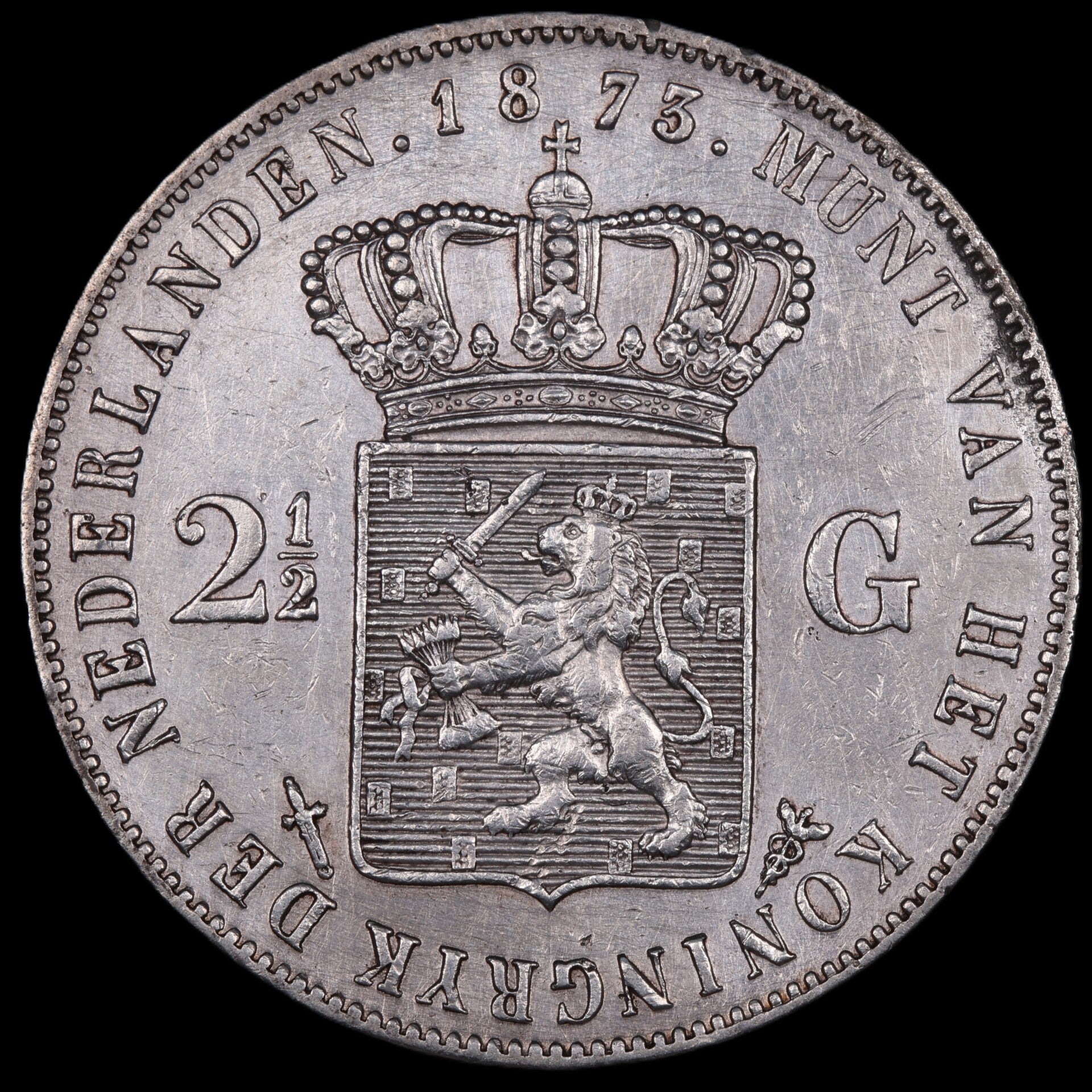Rijksdaalder 1873. Zfr/ Pr.