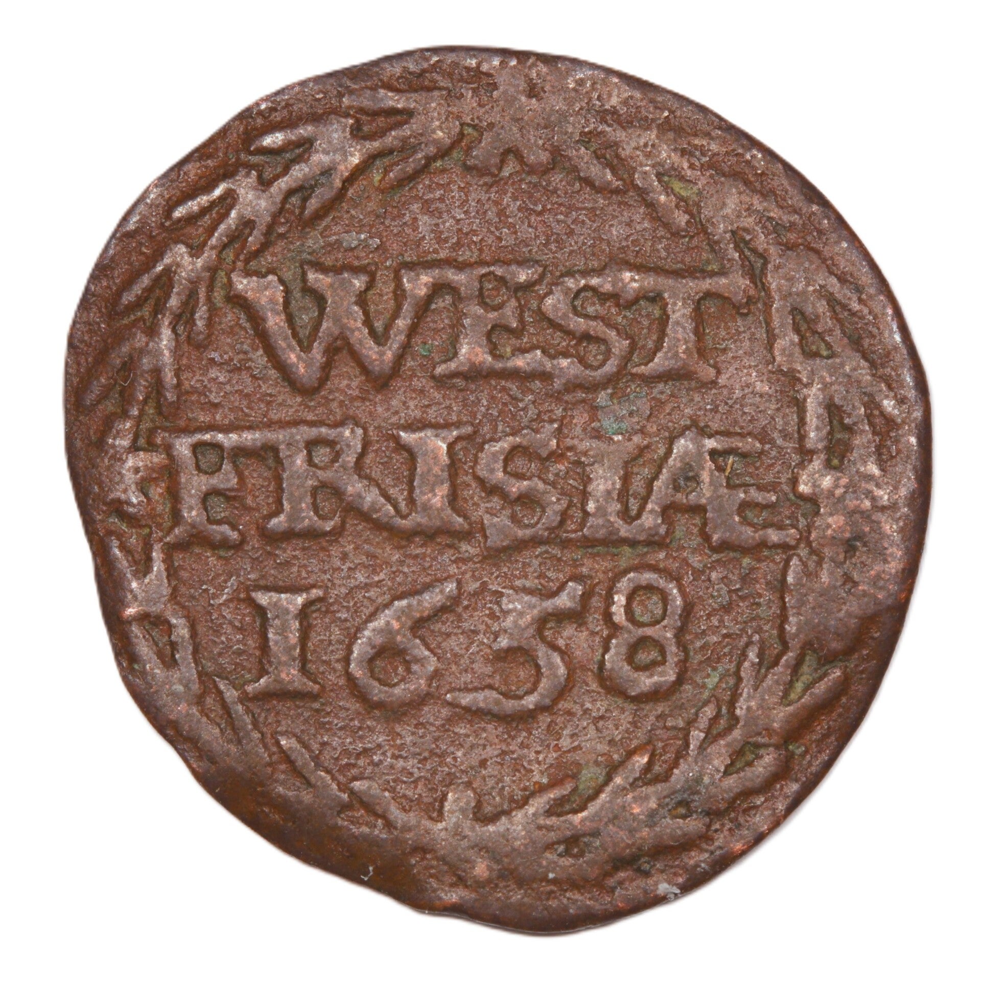 Duit West-Friesland 1658. Fr/ Zfr.