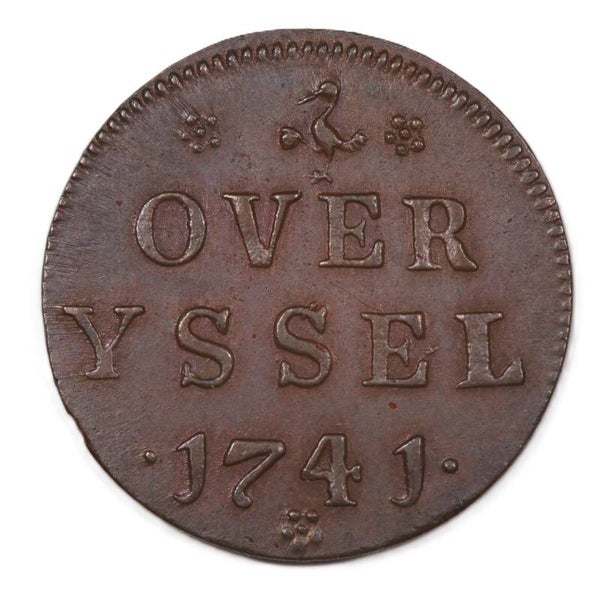Duit Overijssel 1741. Unc.