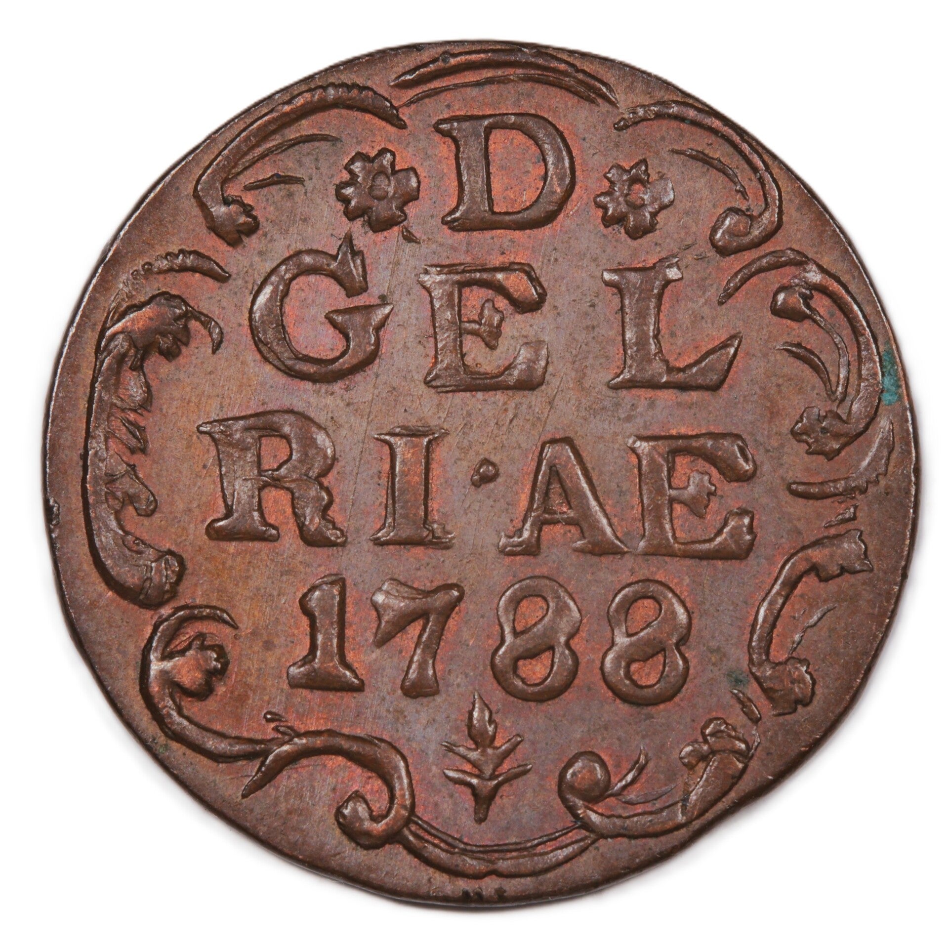 Duit Gelderland 1788. Unc.