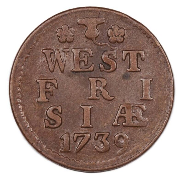 Duit West-Friesland 1739. Zfr/ Pr.