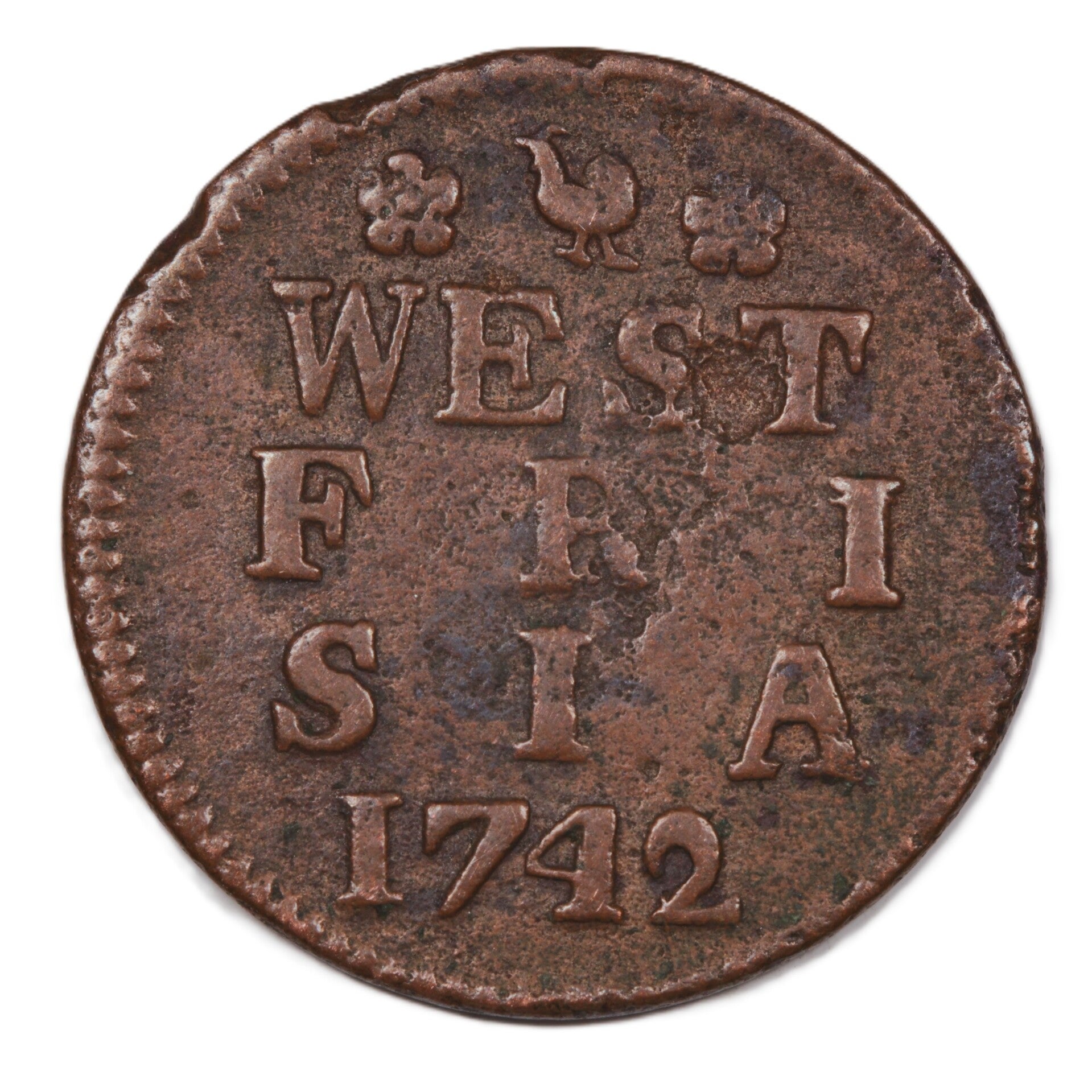 Duit West-Friesland. 1742. Zfr.