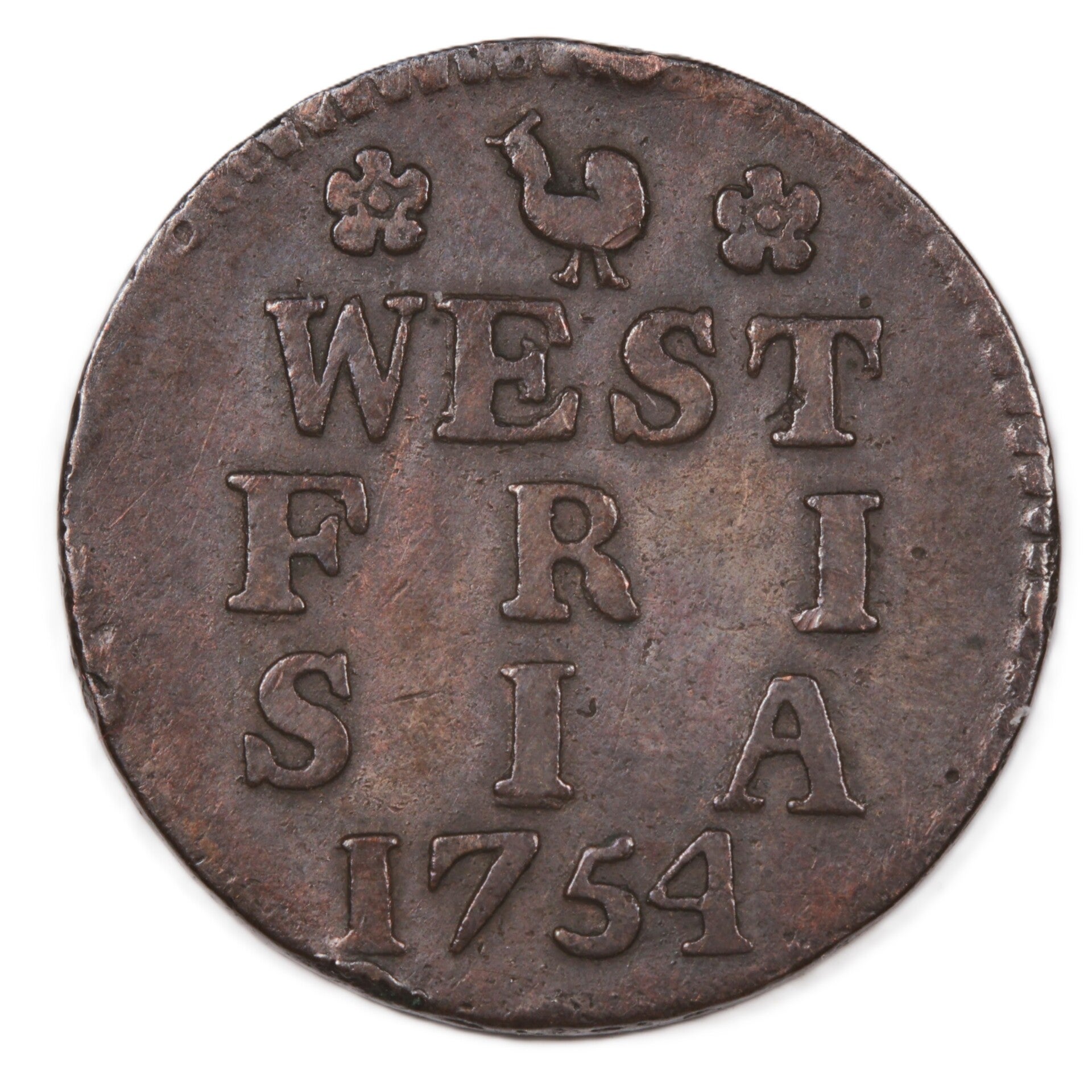 Duit West-Friesland. 1754. Zfr.