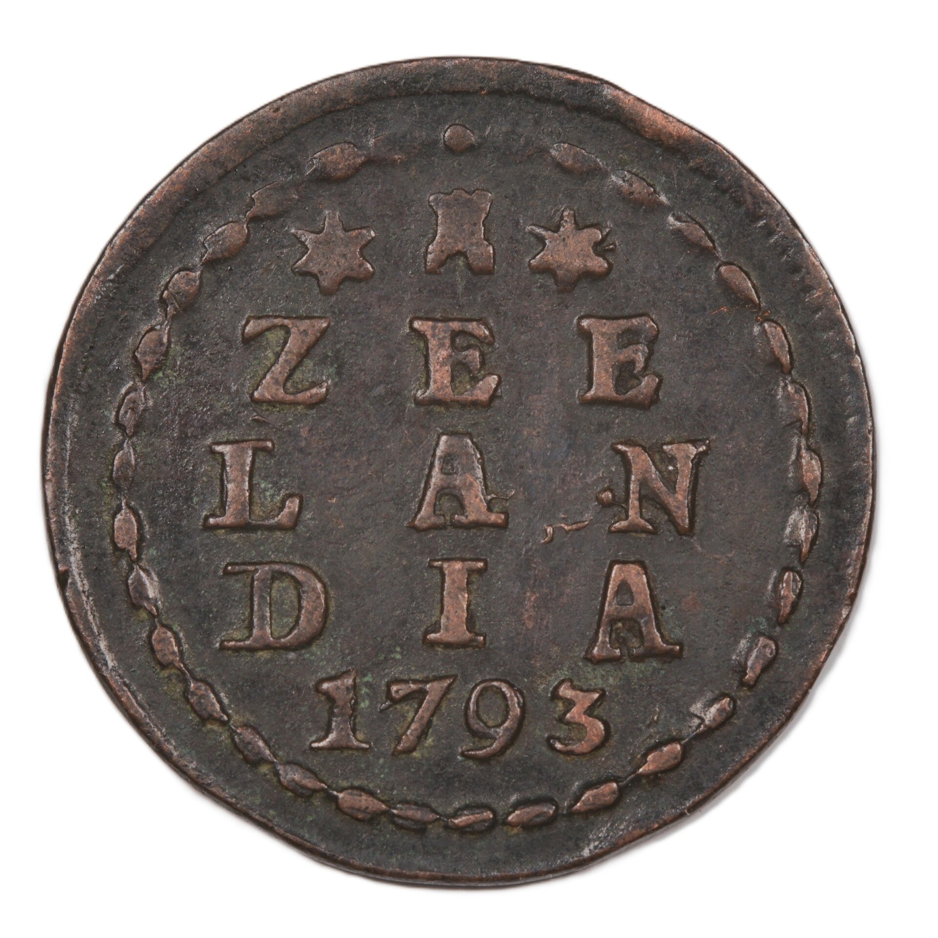 Duit Zeeland 1793. Zfr.