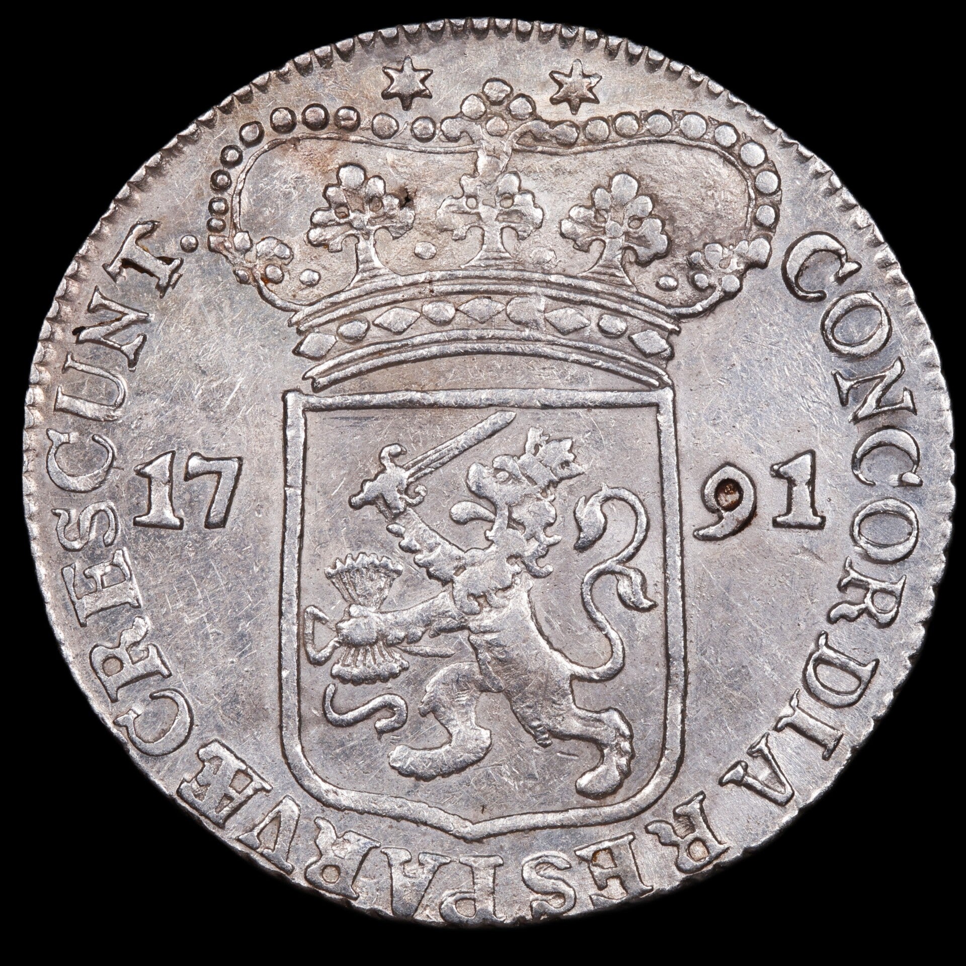 Zilveren dukaat Zeeland 1791. Zfr/ Pr.