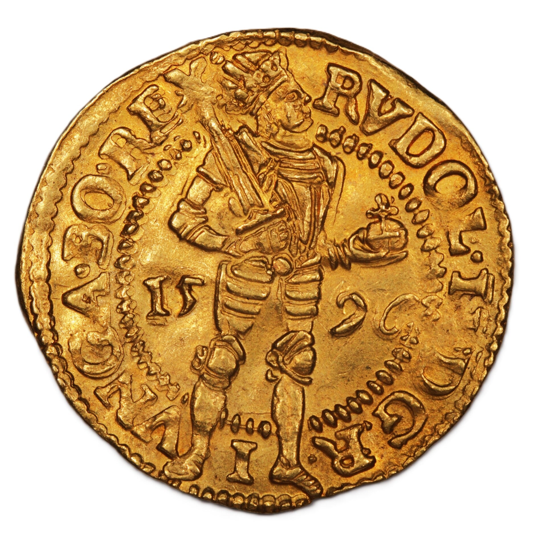 Gouden dukaat Kampen 1596. Pr/ Unc.