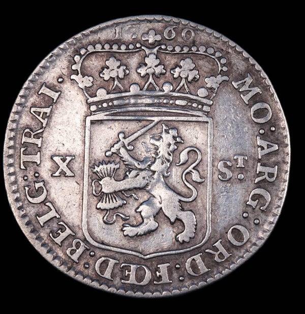 10 stuiver Utrecht, 1760. Fr/ Zfr.