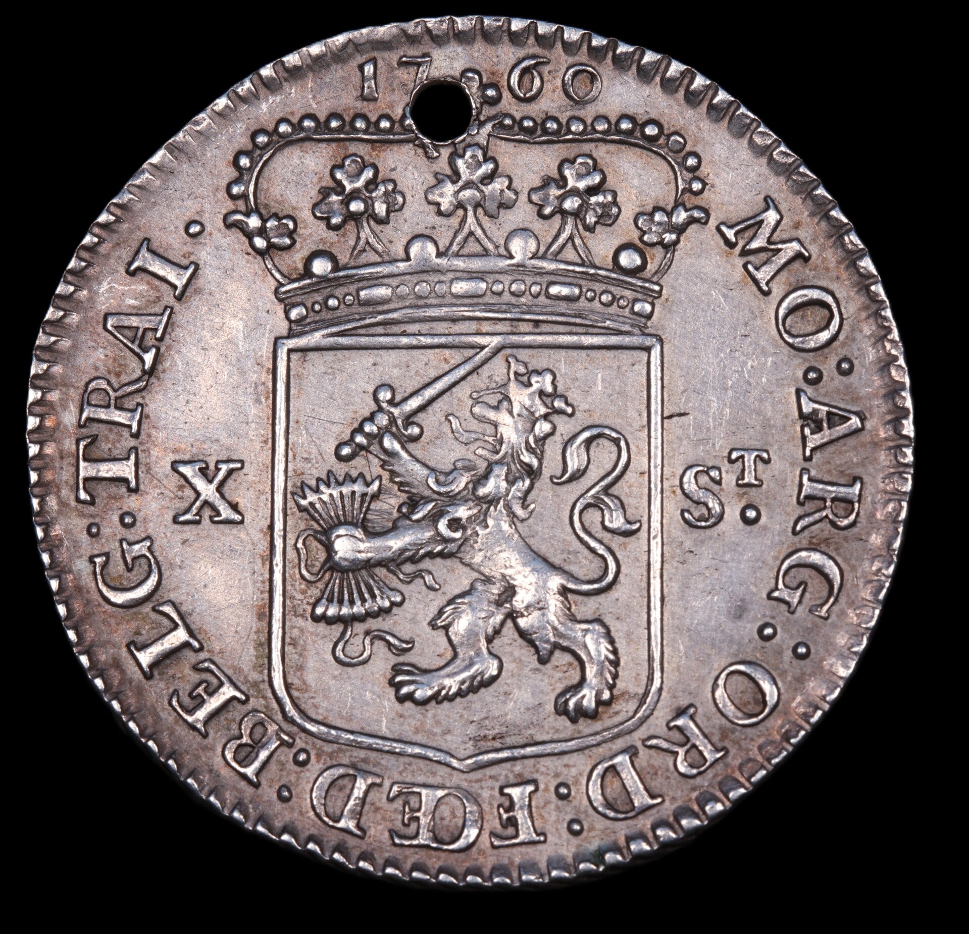10 stuiver Utrecht, 1760. Pr.