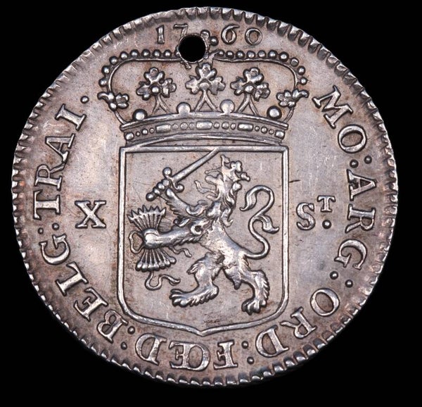 10 stuiver Utrecht, 1760. Pr.