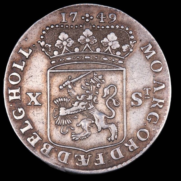 10 stuiver Holland 1749. Zfr.