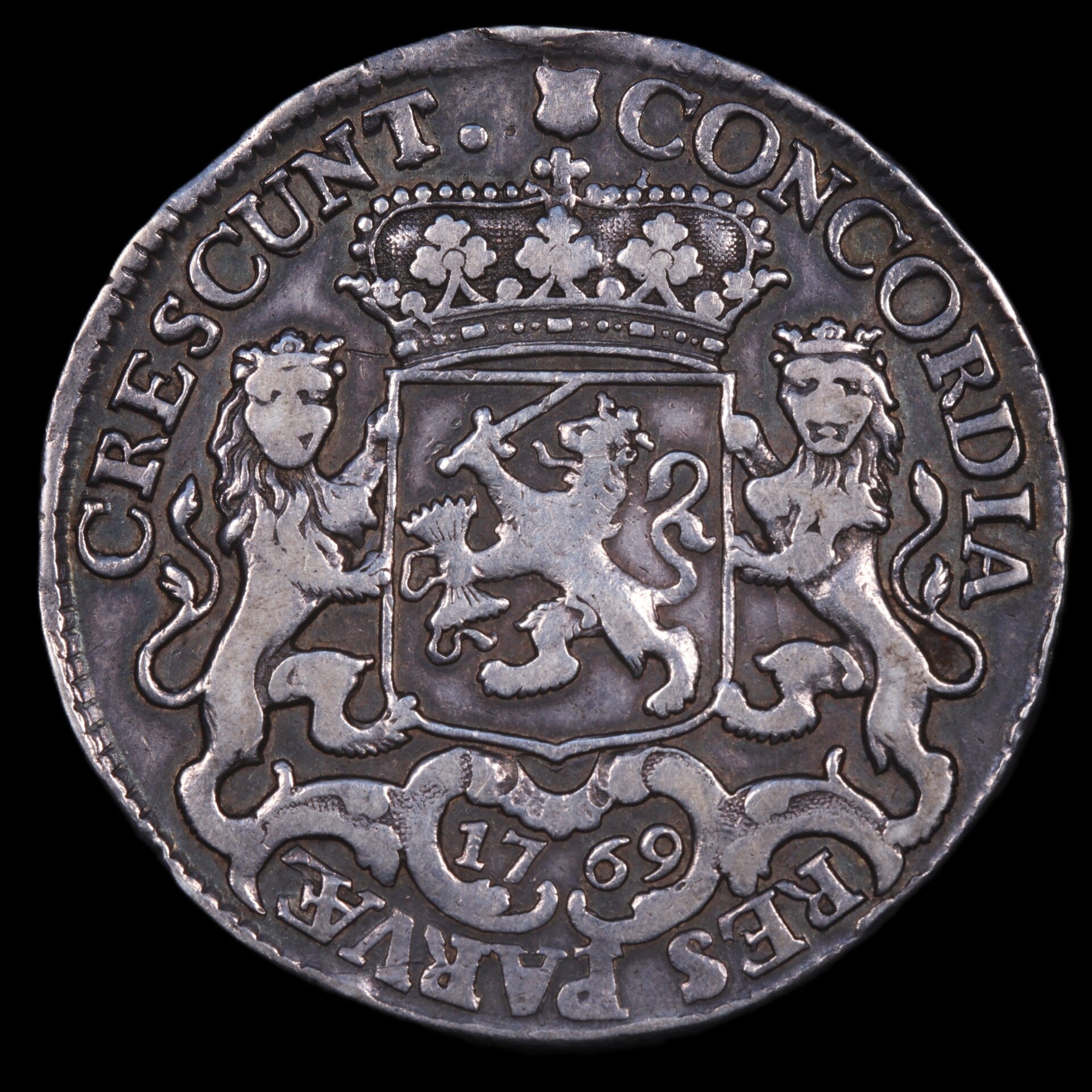 1/2e zilveren rijder Utrecht, 1769. Zfr.