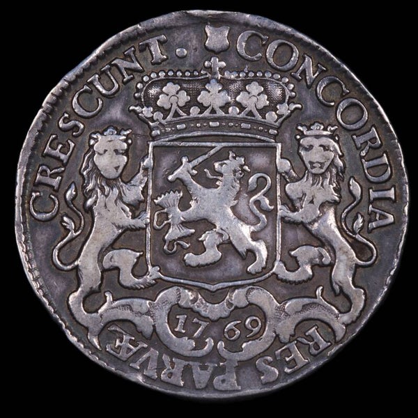 1/2e zilveren rijder Utrecht, 1769. Zfr.