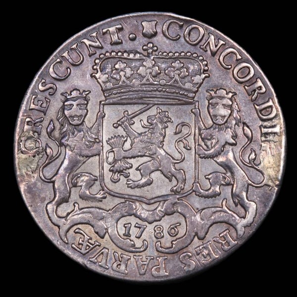 1/2e zilveren rijder Utrecht, 1786. Zfr.