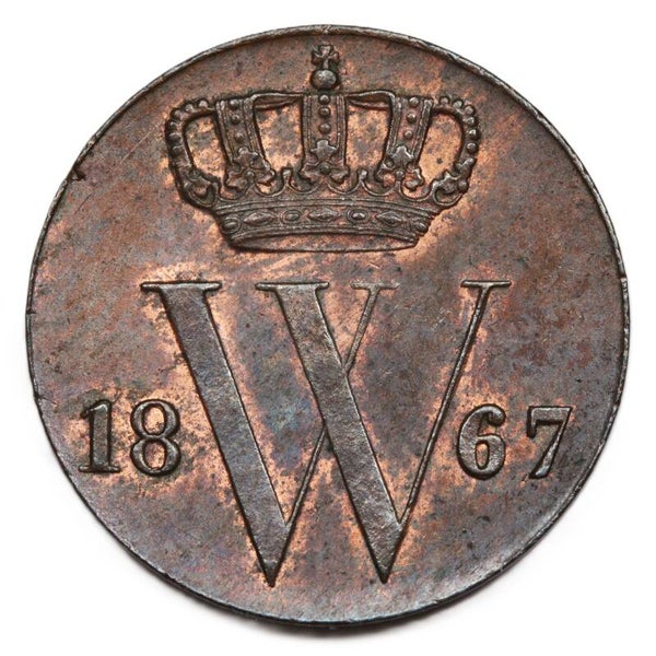 Halve cent 1867. Unc.