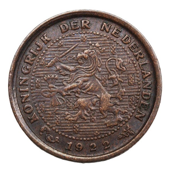 Halve cent 1922. Pr.