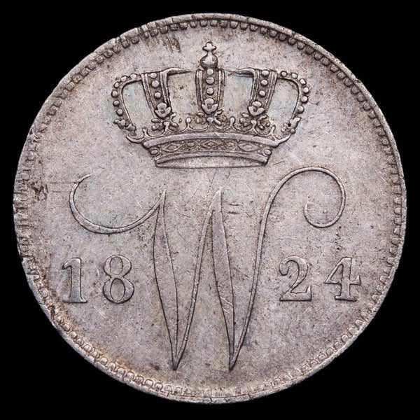 25 cent 1824 Brussel. Zfr/ Pr.