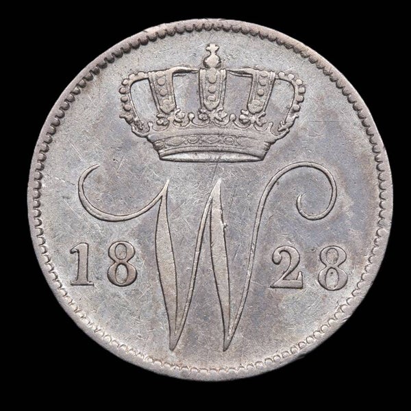 25 cent 1828 Brussel. Zfr-.