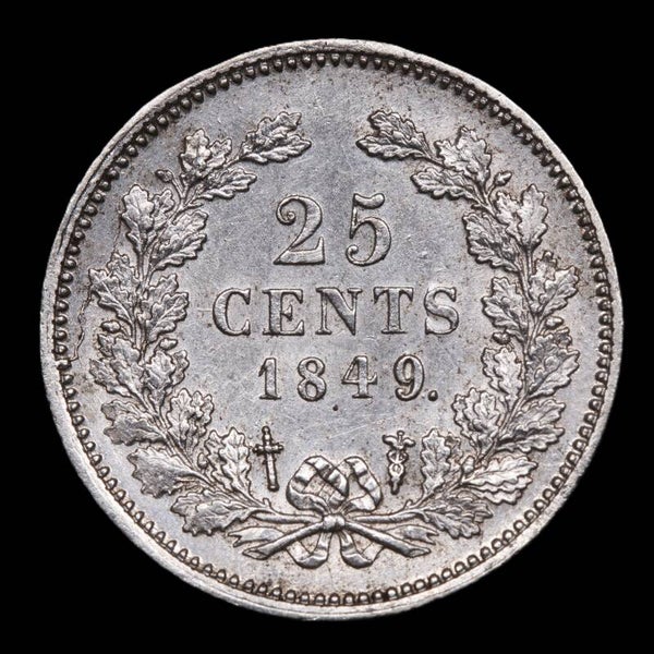 25 cent 1849. Pr+.