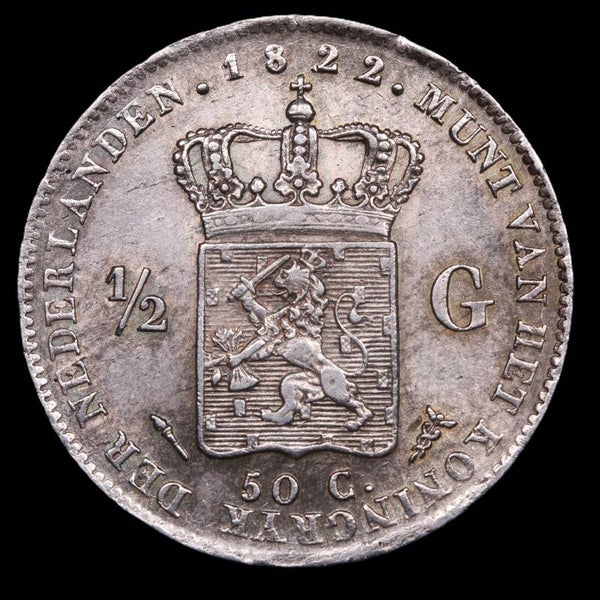 Halve gulden 1822b. Pr.