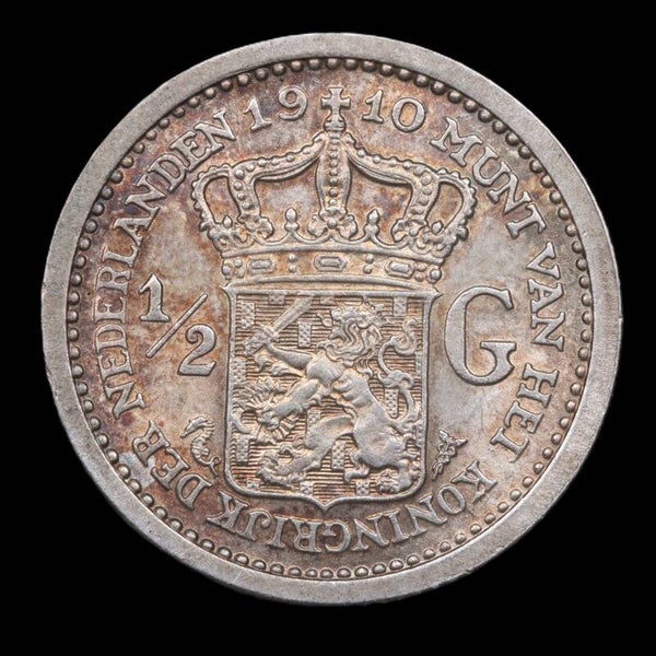 Halve gulden 1910. Unc.