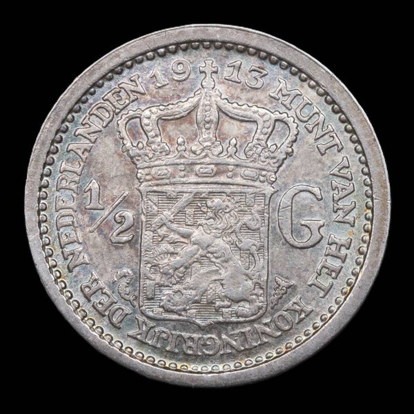 Halve gulden 1913. Zfr/ Pr.