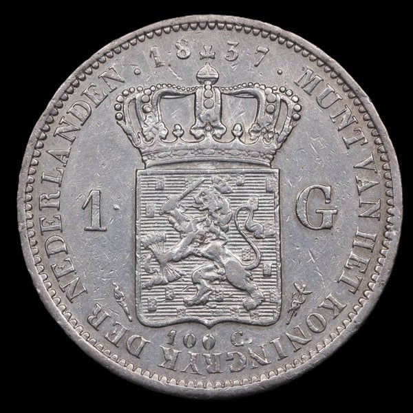1 Gulden 1837. Zfr/ Pr.