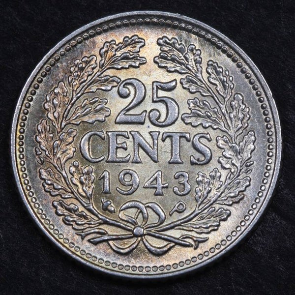 25 cent 1943 EP. Pr/ Unc.