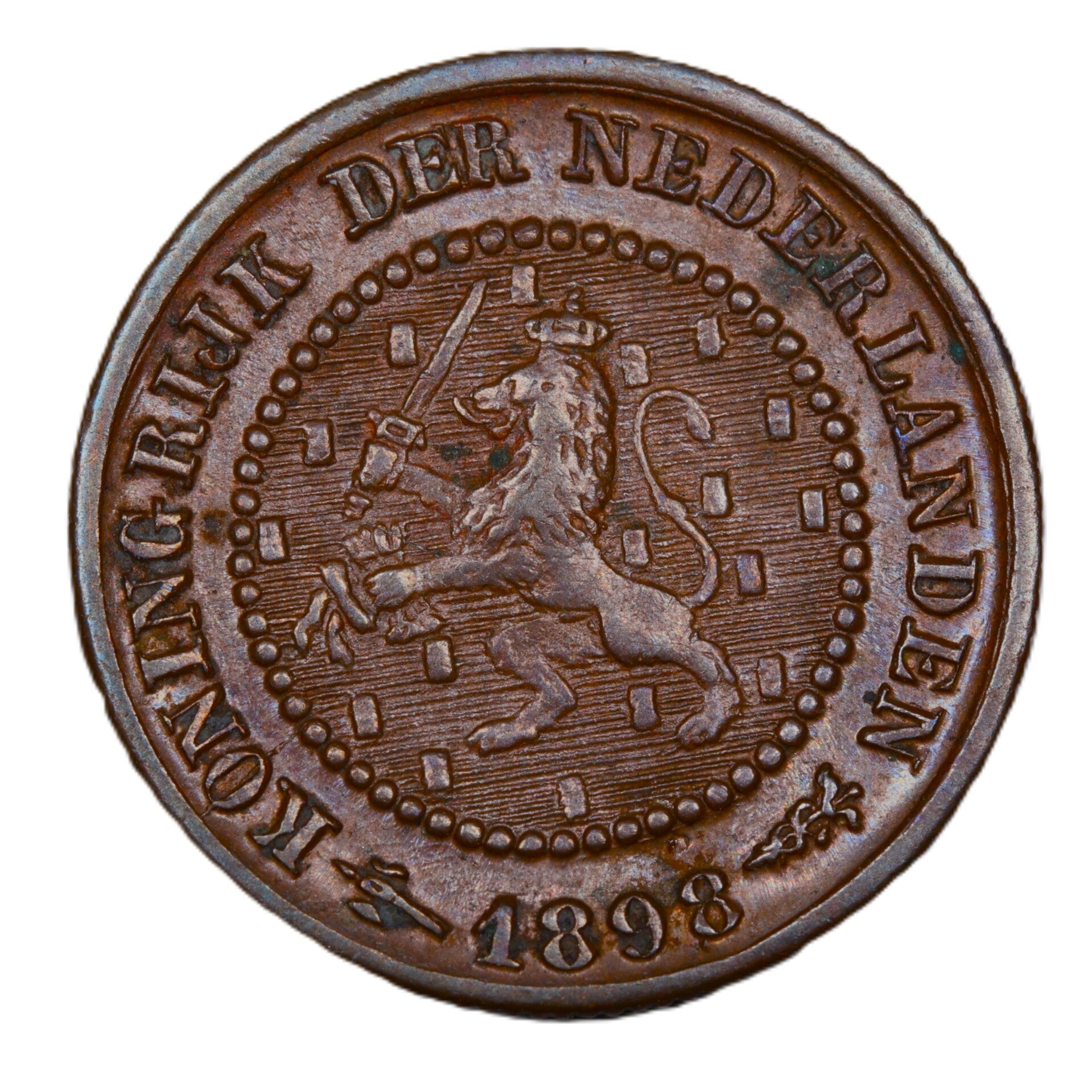 Halve cent 1898. Zfr/ Pr.
