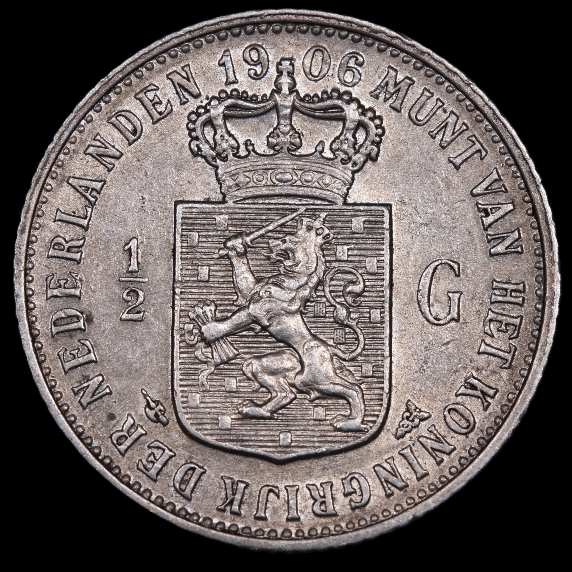 Halve gulden 1906. Zfr.