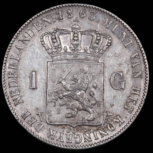 1 Gulden 1863. Zfr/ Pr.