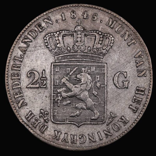 2,5 Gulden 1845b. Fr/ Zfr.