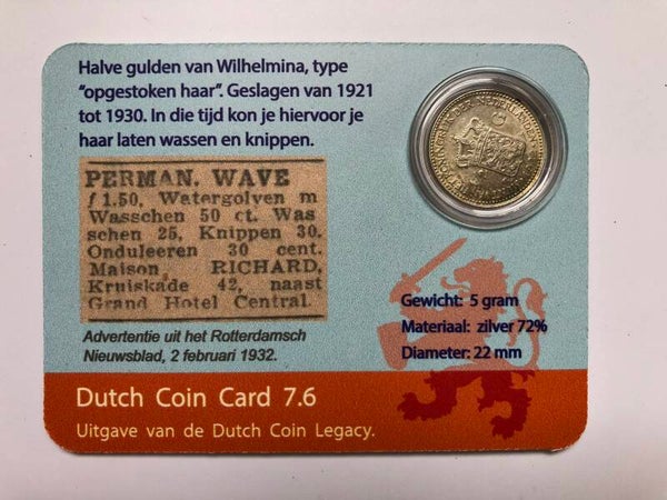 Dutch Coin Card 7.6. Nr 0040.