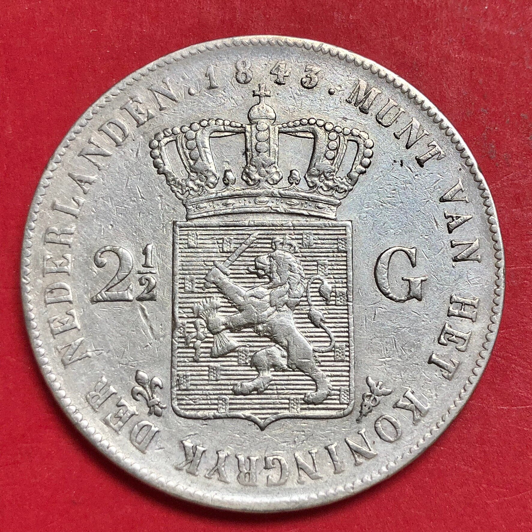 Rijksdaalder 1843. Fr/ Zfr.