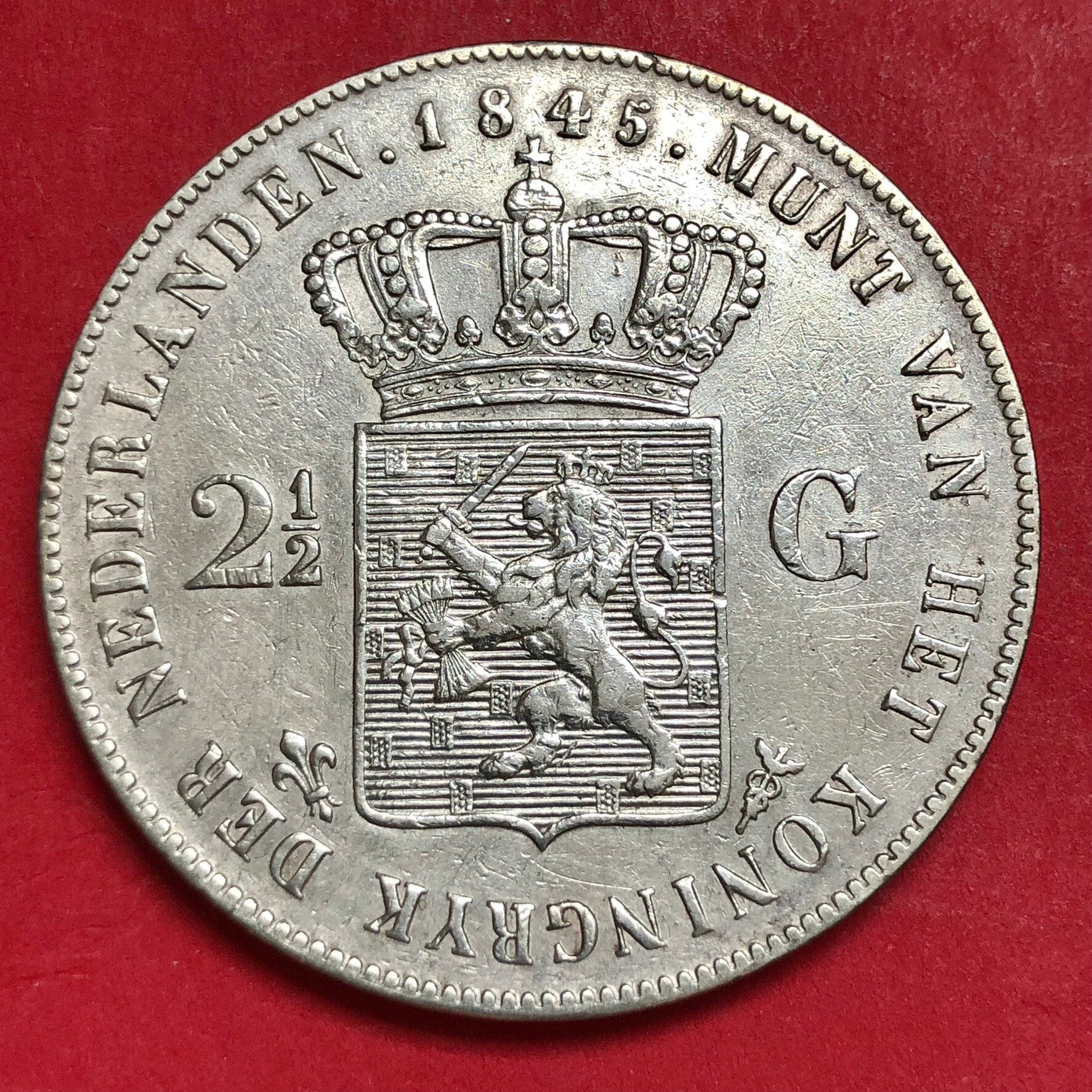 Rijksdaalder 1845a. Zfr+