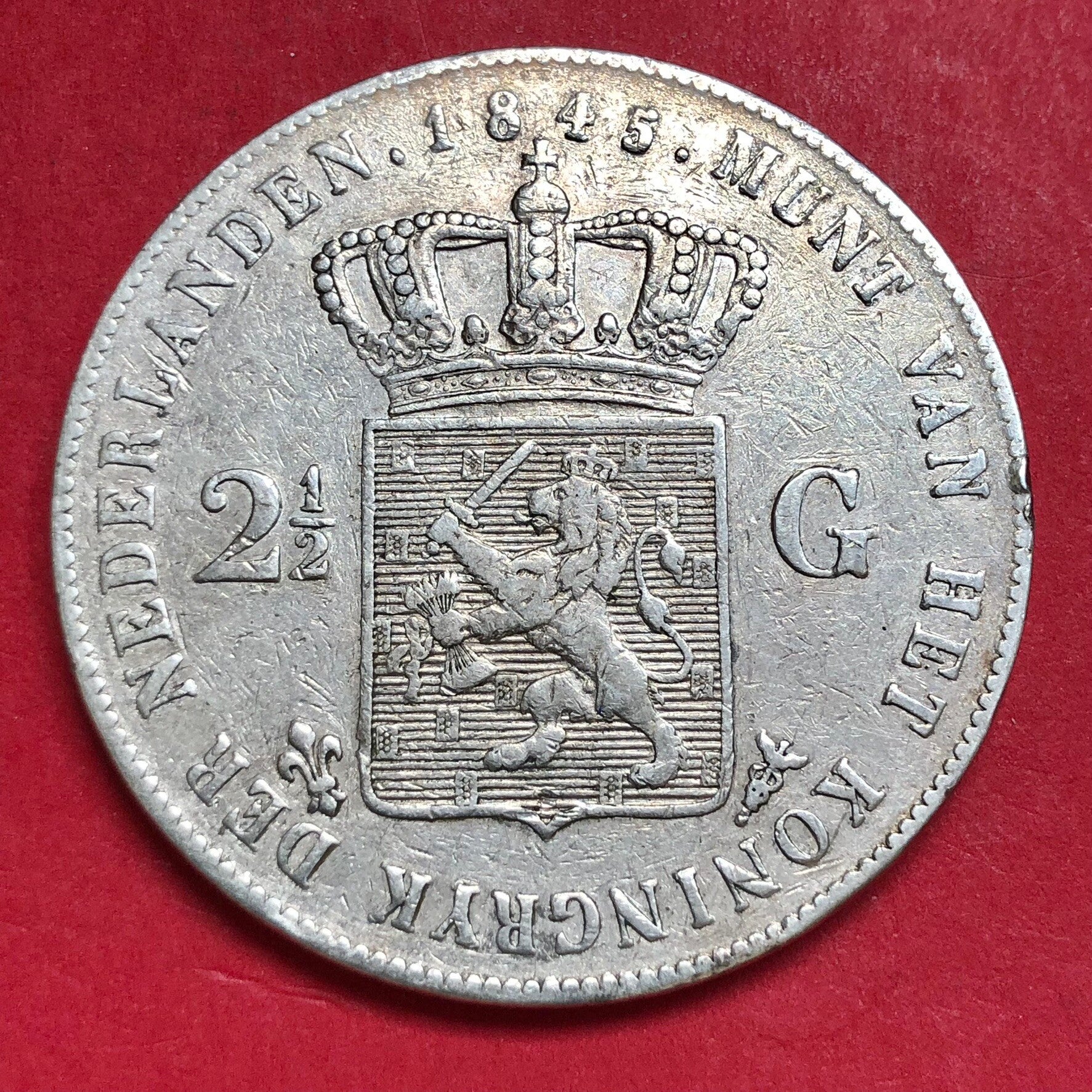 Rijksdaalder 1845a. Zfr-.