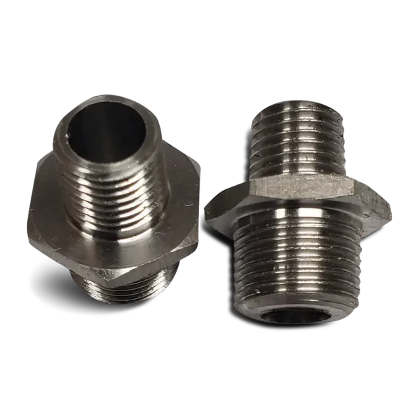 Adapter Stainless Steel 1/4″ Male – 3/8″ Male NPT