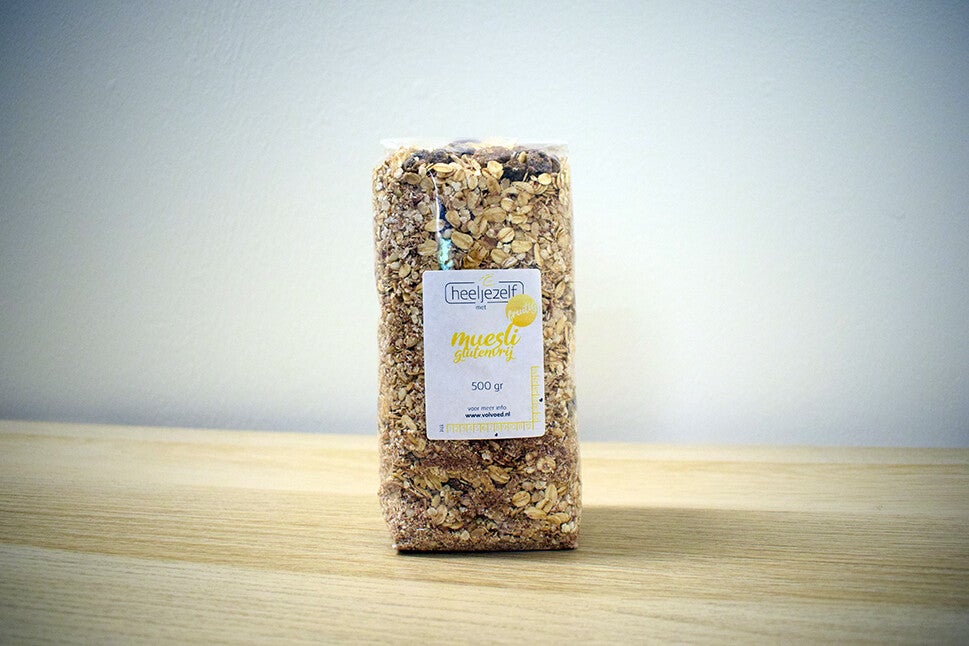 Muesli, glutenvrij en fruitig