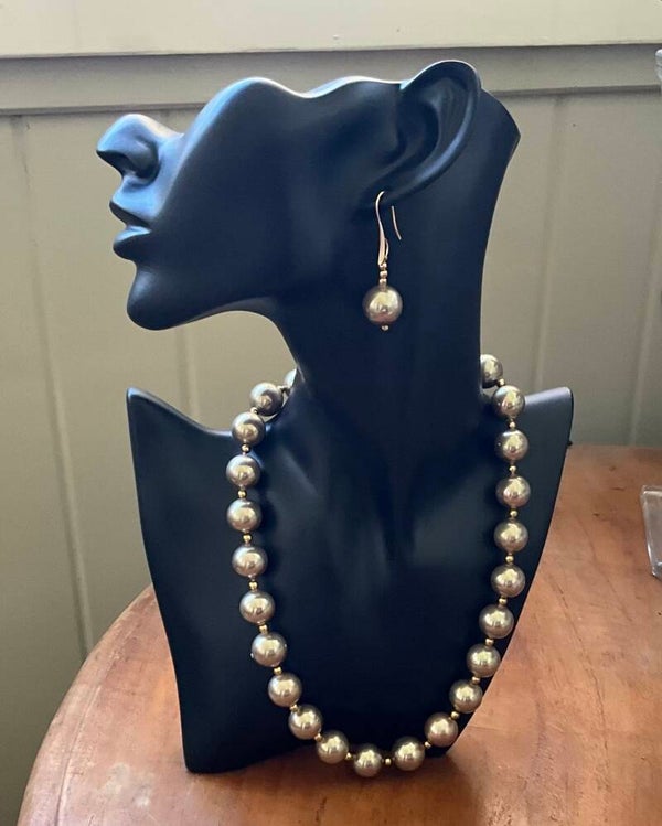 Choker 14mm Bronze Shell Pearl