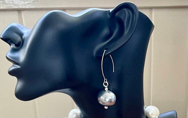 Earring STATEMENT DARK GREY