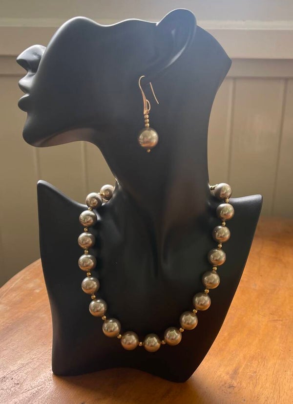 Choker 14mm Bronze- Gold Shell Pearl